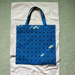 Issey Miyake Baobao tote in blue and black interior